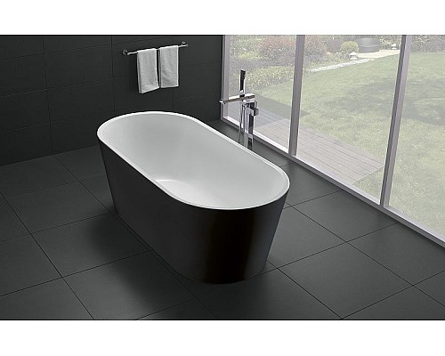 Приобрести Акриловая ванна BelBagno 170x80 BB71-1700-NERO-W0 Черная Белая без гидромассажа в магазине сантехники Santeh-Crystal.ru