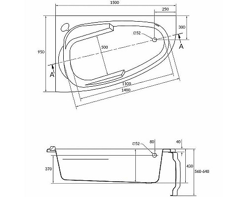 Santeh-Crystal.ru: Акриловая ванна Cersanit Joanna 150x95 L 63336 без гидромассажа Купить Акриловая ванна Cersanit Joanna 150x95 L 63336 без гидромассажа в магазине сантехники Santeh-Crystal.ru