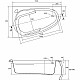 Купить Акриловая ванна Cersanit Joanna 150x95 L 63336 без гидромассажа в магазине сантехники Santeh-Crystal.ru