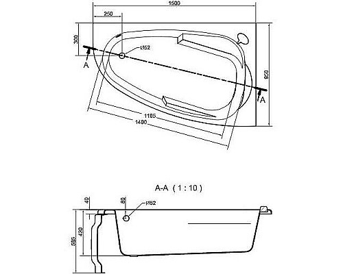 Santeh-Crystal.ru: Акриловая ванна Cersanit Joanna 150x95 R 63337 без гидромассажа Заказать Акриловая ванна Cersanit Joanna 150x95 R 63337 без гидромассажа в магазине сантехники Santeh-Crystal.ru