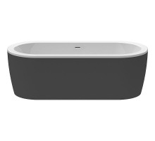 Акриловая ванна Cezares Slim 180x80 SLIM CENTRAL-180-80-60-NERO-SET без гидромассажа