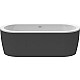 Купить Акриловая ванна Cezares Slim 180x80 SLIM CENTRAL-180-80-60-NERO-SET без гидромассажа в магазине сантехники Santeh-Crystal.ru