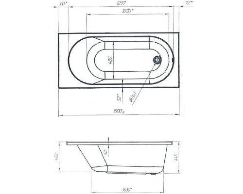 Заказать Акриловая ванна Creto Solly 150х70 18-15070 без гидромассажа в магазине сантехники Santeh-Crystal.ru