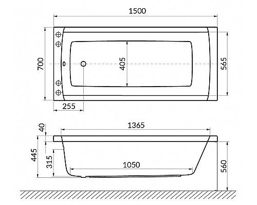 Santeh-Crystal.ru: Акриловая ванна Excellent Aquaria 150x70 WAEX.AQU15.RELAX.BR с гидромассажем Купить Акриловая ванна Excellent Aquaria 150x70 WAEX.AQU15.RELAX.BR с гидромассажем в магазине сантехники Santeh-Crystal.ru