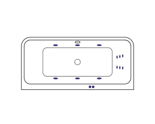 Купить Акриловая ванна Excellent Arana 180x85 WAEX.ARA18.LINE.GL с гидромассажем в магазине сантехники Santeh-Crystal.ru