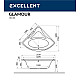 Заказать Акриловая ванна Excellent Glamour 150x150 WAEX.GLA15.ULTRA.CR с гидромассажем в магазине сантехники Santeh-Crystal.ru