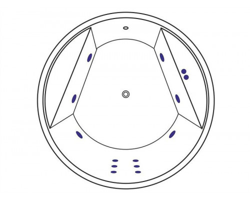 Приобрести Акриловая ванна Excellent Great Arc 160x160 WAEX.GRE16.LINE.BR с гидромассажем в магазине сантехники Santeh-Crystal.ru