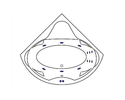 Santeh-Crystal.ru: Акриловая ванна Excellent Konsul 150x150 WAEX.KON15.LINE.BR с гидромассажем Купить Акриловая ванна Excellent Konsul 150x150 WAEX.KON15.LINE.BR с гидромассажем в магазине сантехники Santeh-Crystal.ru