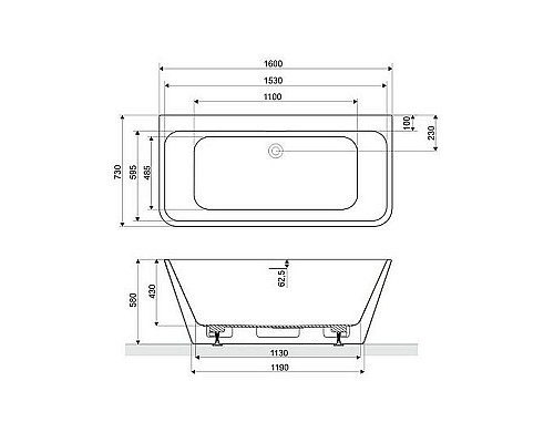 Заказать Акриловая ванна Excellent Lila 2.0 160x73 WAEX.LIL2.160.WHP без гидромассажа в магазине сантехники Santeh-Crystal.ru