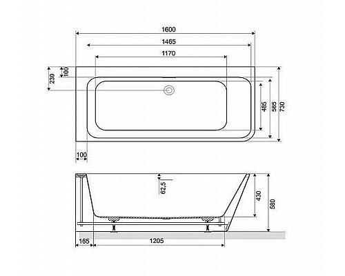 Купить Акриловая ванна Excellent Lila 2.0 L 160x73 WAEX.LIL2.160L.WHN без гидромассажа в магазине сантехники Santeh-Crystal.ru