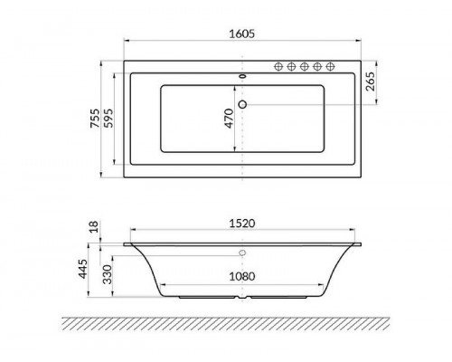 Приобрести Акриловая ванна Excellent Pryzmat Slim 160x75 WAEX.PRY16WHS без гидромассажа в магазине сантехники Santeh-Crystal.ru
