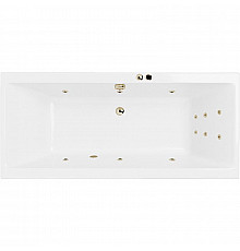 Акриловая ванна Excellent Pryzmat Slim 160x75 WAEX.PRY16S.LINE.BR с гидромассажем