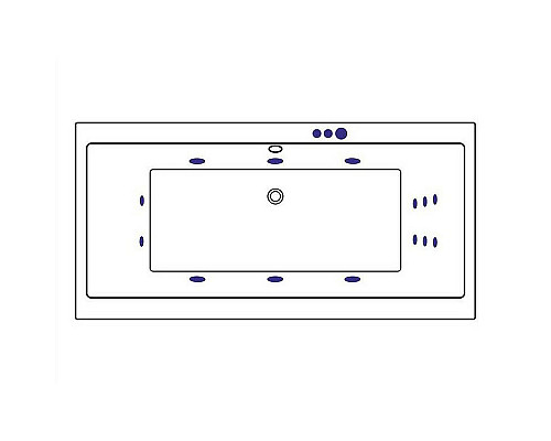 Приобрести Акриловая ванна Excellent Pryzmat Slim 180x80 WAEX.PRY18S.SMART.BR с гидромассажем в магазине сантехники Santeh-Crystal.ru