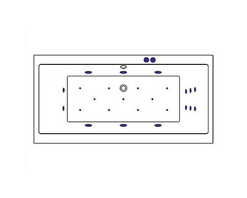 Купить Акриловая ванна Excellent Pryzmat Slim 180x80 WAEX.PRY18S.ULTRA.GL с гидромассажем в магазине сантехники Santeh-Crystal.ru