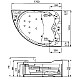 Приобрести Акриловая ванна Gemy 170х133 G9086 O R с гидромассажем в магазине сантехники Santeh-Crystal.ru