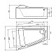 Купить Акриловая ванна Gemy 170х130 G9056 O L с гидромассажем в магазине сантехники Santeh-Crystal.ru