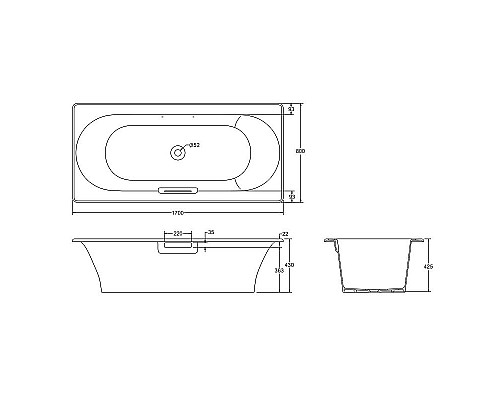 Santeh-Crystal.ru: Чугунная ванна Jacob Delafon Volute 170x80 E6D901-0 с антискользящим покрытием Купить Чугунная ванна Jacob Delafon Volute 170x80 E6D901-0 с антискользящим покрытием в магазине сантехники Santeh-Crystal.ru