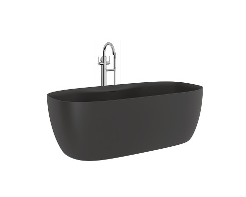 Ванна из искусственного камня Kludi Resa S 170x80 53BF0339 цвет Черный матовый