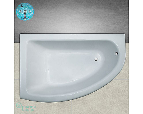 Купить Ванна из литьевого мрамора Marmo Bagno Альба 170x110 L MB-BL170-110 без гидромассажа в магазине сантехники Santeh-Crystal.ru