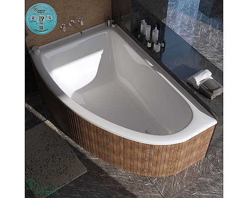 Купить Ванна из литьевого мрамора Marmo Bagno Альба 170x110 L MB-BL170-110 без гидромассажа в магазине сантехники Santeh-Crystal.ru