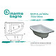 Купить Ванна из литьевого мрамора Marmo Bagno Альба 170x110 L MB-BL170-110 без гидромассажа в магазине сантехники Santeh-Crystal.ru