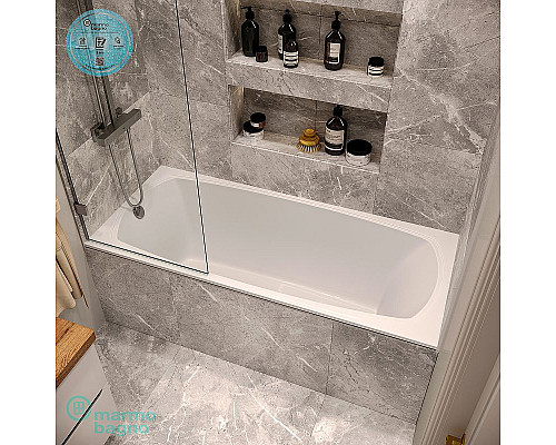 Купить Ванна из литьевого мрамора Marmo Bagno Элза 170x75 MB-Э170-75 без гидромассажа в магазине сантехники Santeh-Crystal.ru