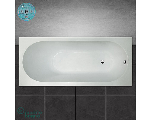 Приобрести Ванна из литьевого мрамора Marmo Bagno Лучия 170x75 MB-L170-75 без гидромассажа в магазине сантехники Santeh-Crystal.ru