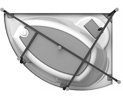 Заказать Акриловая ванна Radomir Vannesa Алари 168x120 L 2-01-0-1-1-218 Белая без гидромассажа в магазине сантехники Santeh-Crystal.ru