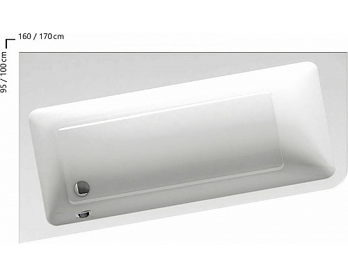 Купить Акриловая ванна Ravak 10° 170x100 L C811000000 без гидромассажа в магазине сантехники Santeh-Crystal.ru