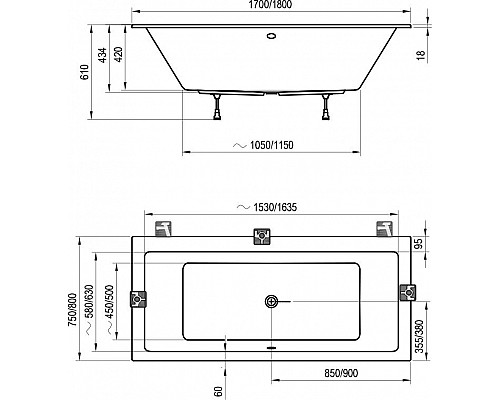 Santeh-Crystal.ru: Акриловая ванна Ravak Formy 01 Slim 170x75 C691300000 без гидромассажа Купить Акриловая ванна Ravak Formy 01 Slim 170x75 C691300000 без гидромассажа в магазине сантехники Santeh-Crystal.ru