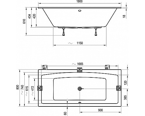 Santeh-Crystal.ru: Акриловая ванна Ravak Formy 02 Slim 180x80 C891300000 без гидромассажа Заказать Акриловая ванна Ravak Formy 02 Slim 180x80 C891300000 без гидромассажа в магазине сантехники Santeh-Crystal.ru