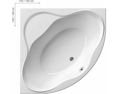 Santeh-Crystal.ru: Акриловая ванна Ravak NewDay 140х140 C651000000 без гидромассажа Приобрести Акриловая ванна Ravak NewDay 140х140 C651000000 без гидромассажа в магазине сантехники Santeh-Crystal.ru
