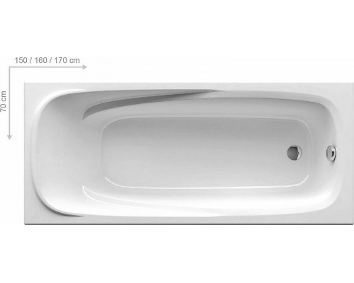 Приобрести Акриловая ванна Ravak Vanda II 150x70 CO11000000 без гидромассажа в магазине сантехники Santeh-Crystal.ru