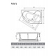 Заказать Акриловая ванна Relisan Adara 170x100 R Гл000013732 без гидромассажа в магазине сантехники Santeh-Crystal.ru