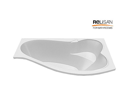 Купить Акриловая ванна Relisan Isabella 170х90 R Гл000010530 без гидромассажа в магазине сантехники Santeh-Crystal.ru