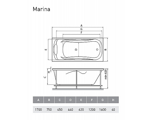 Santeh-Crystal.ru: Акриловая ванна Relisan Marina 170x75 Гл000008874 без гидромассажа Купить Акриловая ванна Relisan Marina 170x75 Гл000008874 без гидромассажа в магазине сантехники Santeh-Crystal.ru