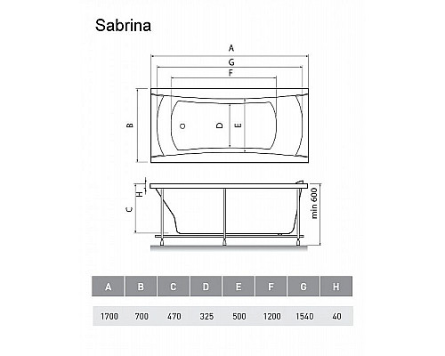 Santeh-Crystal.ru: Акриловая ванна Relisan Sabrina 170x70 Гл000024804 без гидромассажа Купить Акриловая ванна Relisan Sabrina 170x70 Гл000024804 без гидромассажа в магазине сантехники Santeh-Crystal.ru