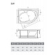 Заказать Акриловая ванна Relisan Sofi 160x100 L Гл000024565 без гидромассажа в магазине сантехники Santeh-Crystal.ru