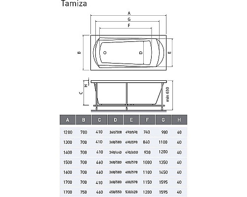 Santeh-Crystal.ru: Акриловая ванна Relisan Tamiza 120x70 Гл000024605 без гидромассажа Купить Акриловая ванна Relisan Tamiza 120x70 Гл000024605 без гидромассажа в магазине сантехники Santeh-Crystal.ru