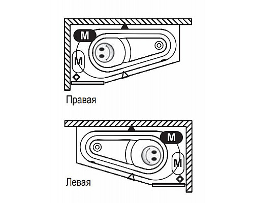 Купить Акриловая ванна Riho Delta 160x80 B069001005 (BB8300500000000) L без гидромассажа в магазине сантехники Santeh-Crystal.ru