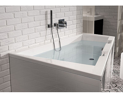 Приобрести Акриловая ванна Riho Doppio 180x130 B033001005 (BA9000500000000) R без гидромассажа в магазине сантехники Santeh-Crystal.ru