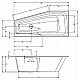 Заказать Акриловая ванна Riho Rething Space 160х75 R B111001005 (BR1300500000000) без гидромассажа в магазине сантехники Santeh-Crystal.ru