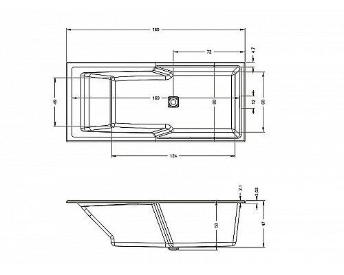 Приобрести Акриловая ванна Riho Still Shower 180x80 B103003005 (BR0500500K00130) без гидромассажа в магазине сантехники Santeh-Crystal.ru