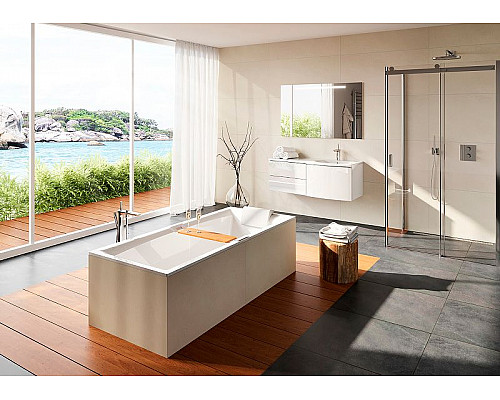 Приобрести Акриловая ванна Riho Still Square 180х80 B099003005 (BR0100500K00130) LED R без гидромассажа в магазине сантехники Santeh-Crystal.ru