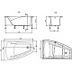 Купить Акриловая ванна Roca Hall Angular 150х100 ZRU9302864 L без гидромассажа в магазине сантехники Santeh-Crystal.ru