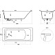 Купить Ванна из литьевого мрамора 180x80 см Salini S-Sense Orlanda Kit 102112G в магазине сантехники Santeh-Crystal.ru