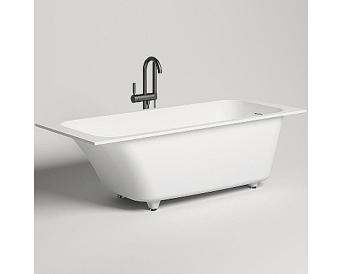 Купить Ванна из литьевого мрамора 170x70 см Salini S-Stone Orlanda Kit 102121M в магазине сантехники Santeh-Crystal.ru