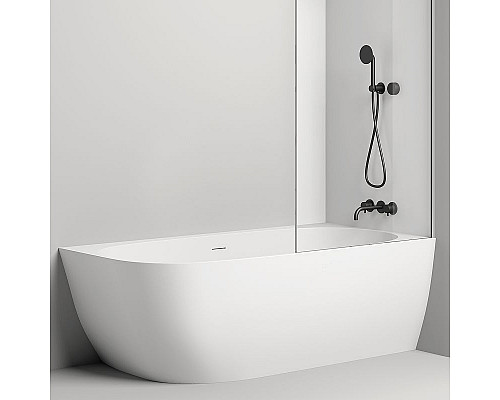 Купить Ванна из литьевого мрамора 170x85 см Salini S-Sense Sofia Corner R 102514G в магазине сантехники Santeh-Crystal.ru