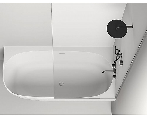 Купить Ванна из литьевого мрамора 170x85 см Salini S-Sense Sofia Corner R 102514G в магазине сантехники Santeh-Crystal.ru