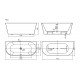 Акриловая ванна Sancos Labo 170x80 FB22 цвет Белый